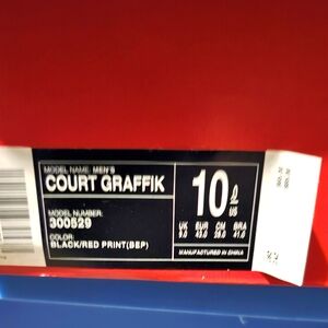 DC Court Graffik Black / Red Mens 10